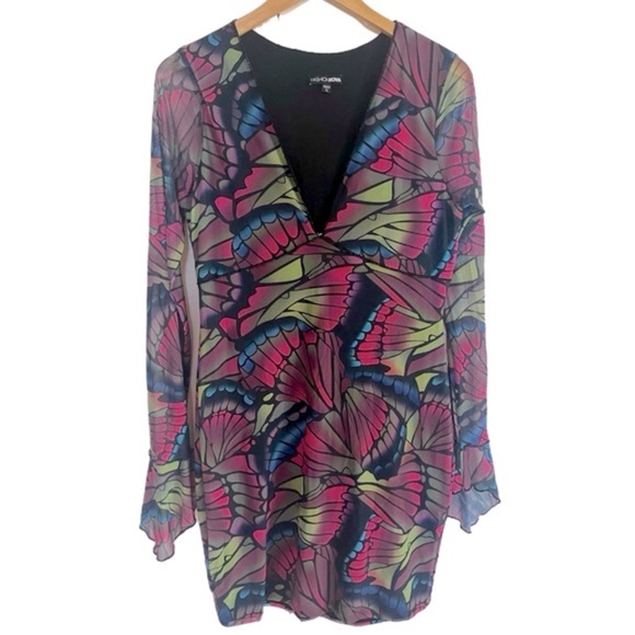 NWOT Fashion Nova Mariposa Beauty Mesh Mini Dress Size XL - Picture 5 of 7